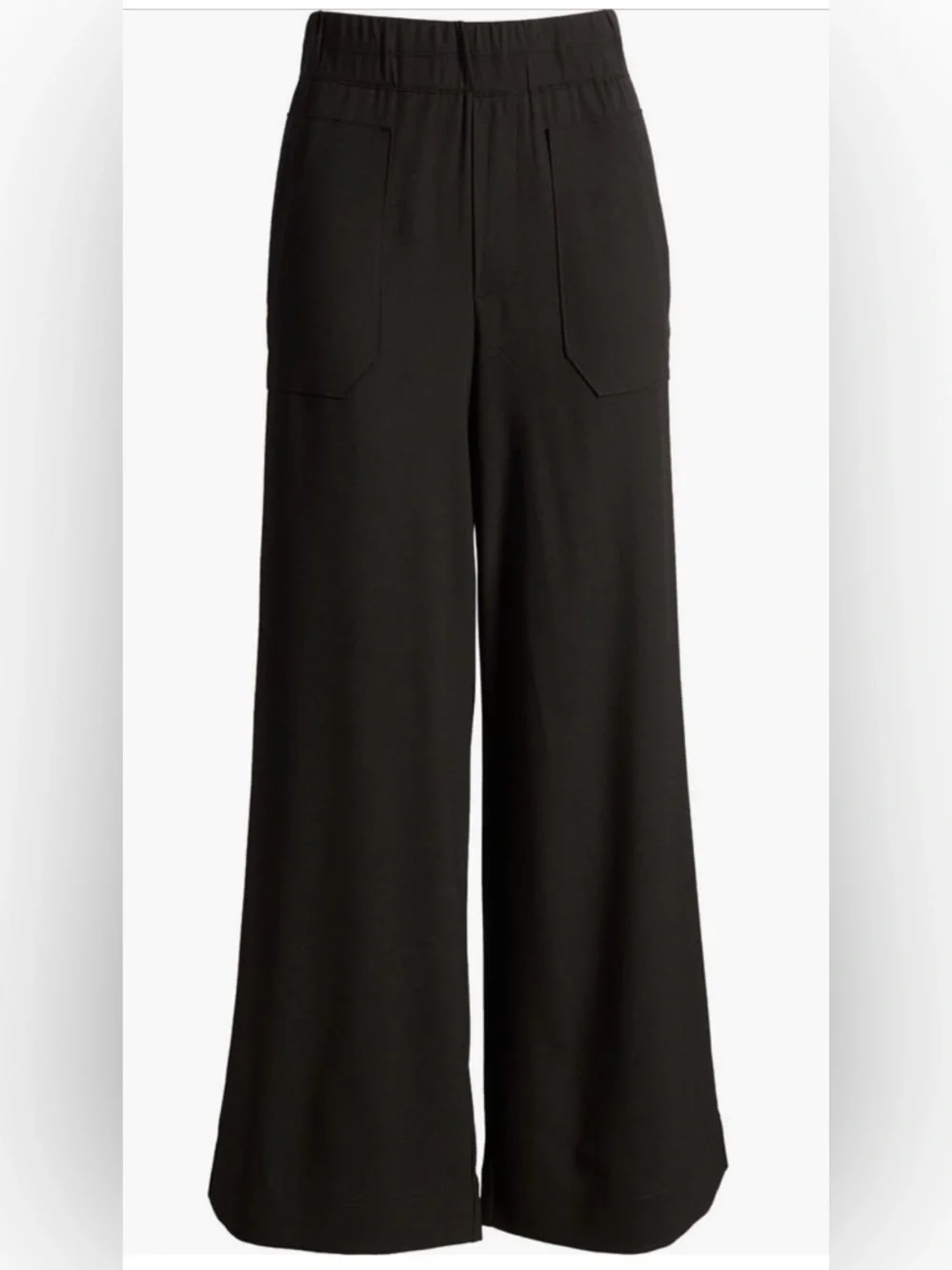 Wit & Wisdom Black Wide-Leg Pull-On Pants - Picture 1 of 9